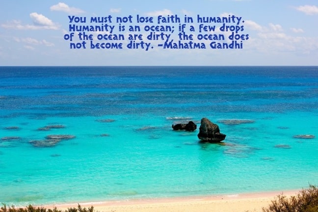Gandhi quote1 PIC OF THE DAY: Bermuda Beach (quote by Mahatma Gandhi)