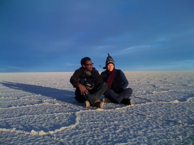 Gringo Trails Director Pegi Vail & Co-Producer Melvin Estrella in Bolivia