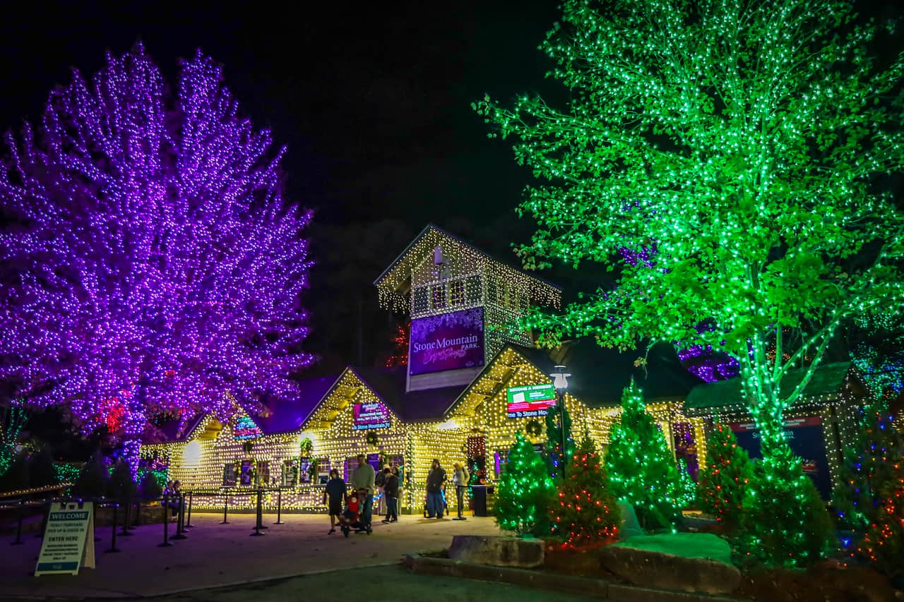 Christmas Backyard Lights In