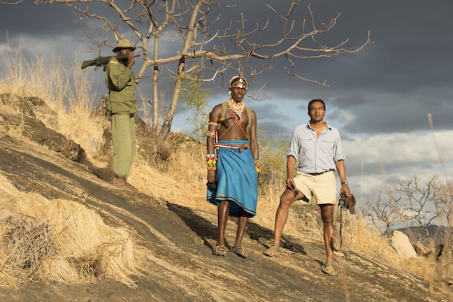 M Sanjayan With Samburu tribesman in Kenya, photo by Ami Vitale