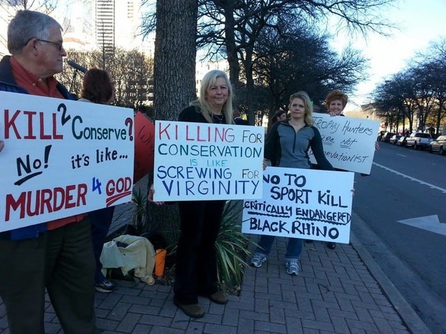 Dallas Safari Club Protest