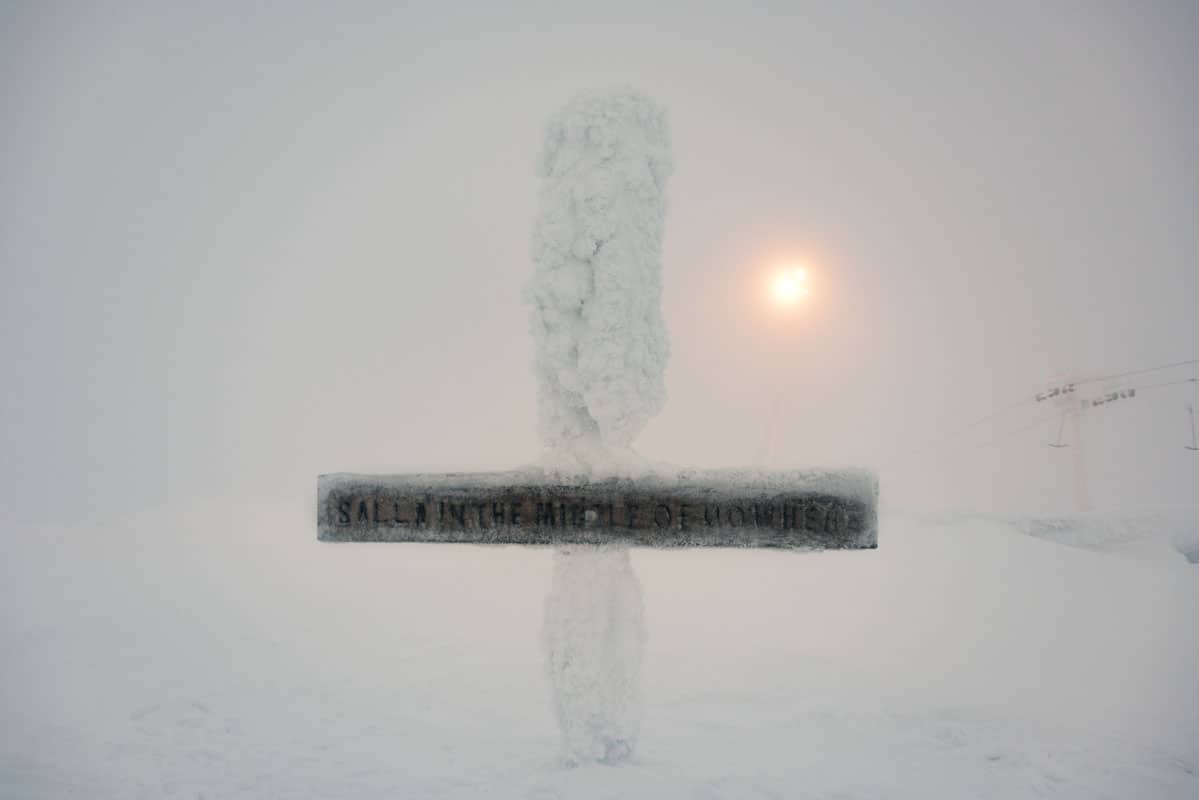 Sign in Salla, Finnish Lapland