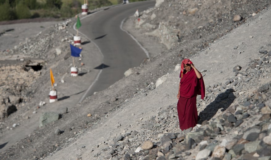 Monk on the road