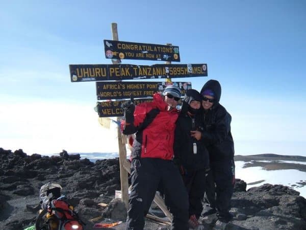 Jordan Romero at the Summit of Mt Kilimanjaro, Tanzania