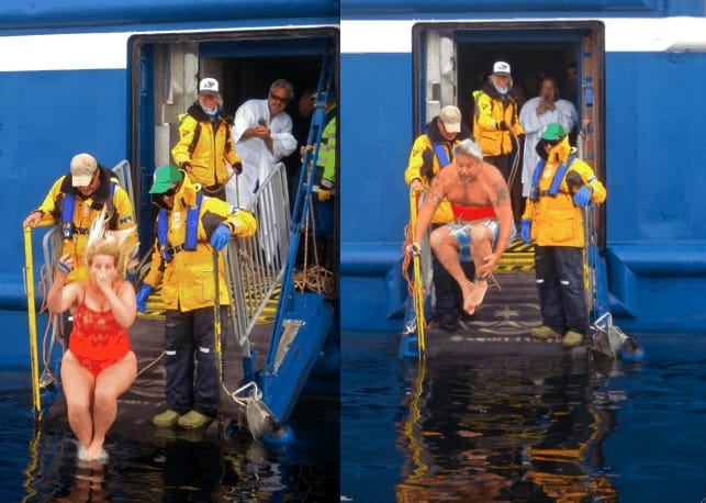 Bret Love & Mary Gabbett Taking the Polar Plunge in Antarctica