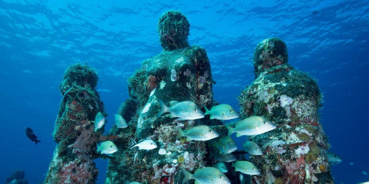 Underwater Art Museum in Cancun Mexico