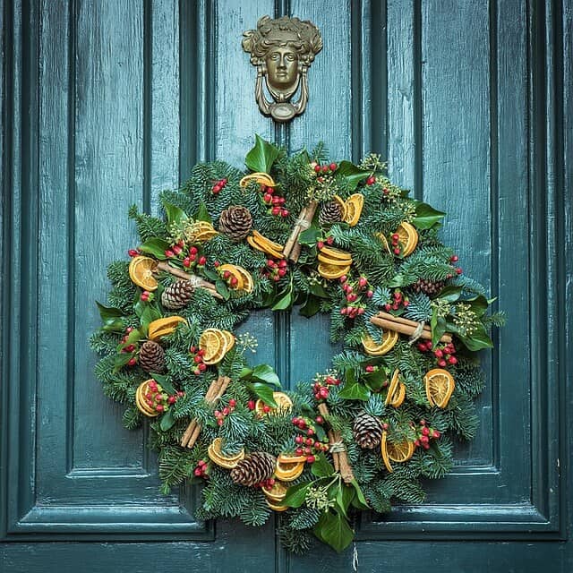 Origins of Christmas -Evergreen Wreath - Christmas Traditions Around the World (with Fun Christmas Facts)
