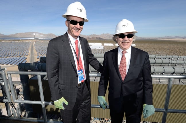 David Crane & US Energy Secretary Ernest Moniz Tour Ivanpah Solar Plant