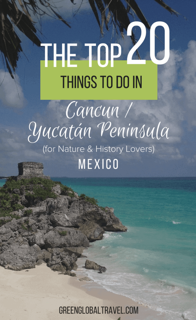 20 Things to Do in Cancun, Mexico (for History & Nature Lovers), including Cancun Underwater Museum, Cobá, Rio Secreto Underground River & Swimming with Whale Sharks (with VIDEO!). via @greenglobaltrvl