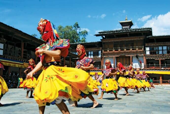 Bhutan Travel Guide Mask Dance via @greenglobaltrvl