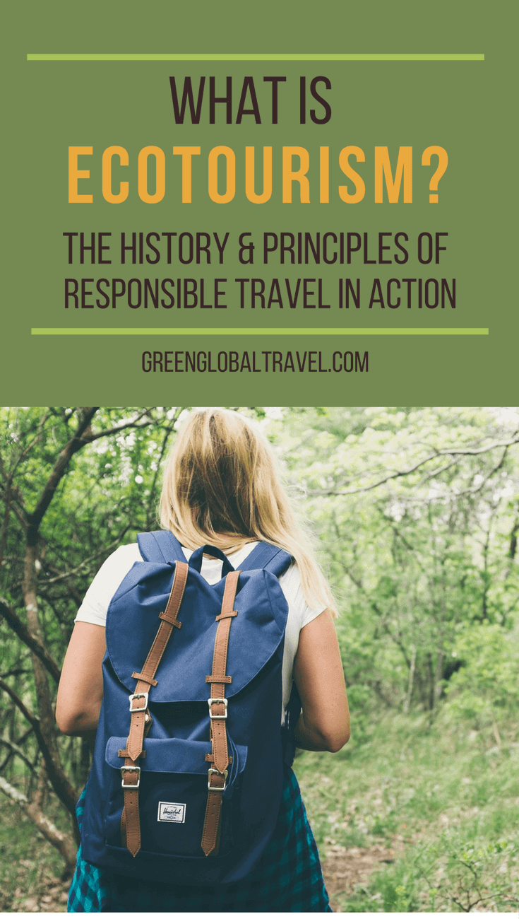 What Is Ecotourism? (The History & Principles of Responsible Travel). Ecotourism was defined by Megan Epler Wood in 1990 as "Responsible travel to natural areas that conserves the environment and improves the well-being of local people." But what does that look like in action for travelers, and why does it matter? We examine the history and evolution of ecotourism through interviews with Wood (founder of The International Ecotourism Society) and Dr. Martha Honey (founder of the Center for Responsible Travel). We also explore some of the world's hottest ecotourism destinations, and look at how individuals can make their travel adventures more sustainable for the local people and the planet. via @greenglobaltrvl