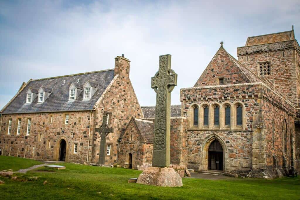 Iona Abbey on the Hebridian Island of Iona, ScotlandIona Abbey on the Hebridian Island of Iona, Scotland