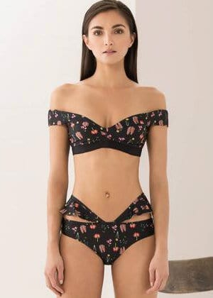 Beach Swimwear for Women -Smeralda Dark Florals Bikini