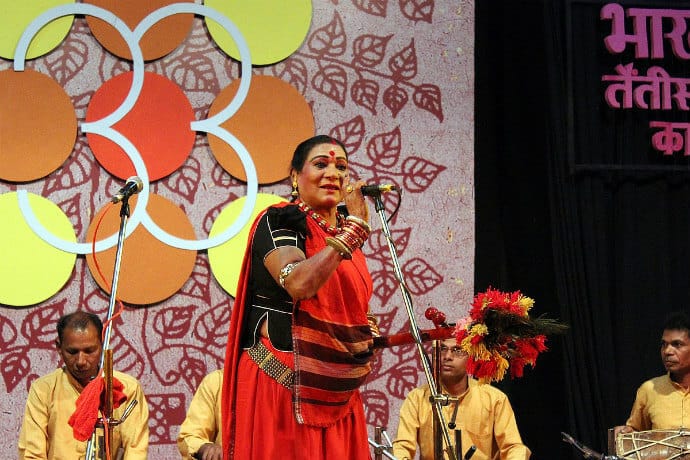 Culture of Central India -Teejan Bai performing Pandavani