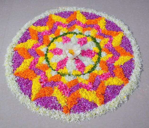 South Indian Cultural Festival: Onam Festival Kerala, flower carpet