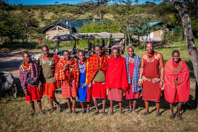 Staff at Porini Mara Camp in Ol Kinyei Conservancy, Maasai Mara