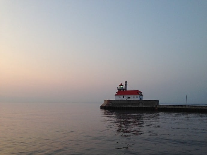 Largest freshwater lake in the world - Lake Superior, North America