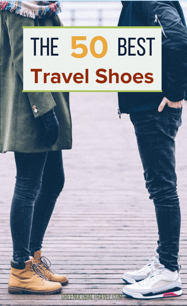The best travel shoes balance fashion with function.. Here’s a look at our picks including boots, flats, sandals, sneakers, walking shoes, vegan shoes and more! #travelshoes #travelshoeswomen #travelshoeswalking #travelshoeswomeneurope #shoessneakers #shoesboots