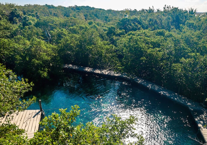 Yalahao Cenote in Isla Holbox, Mexico