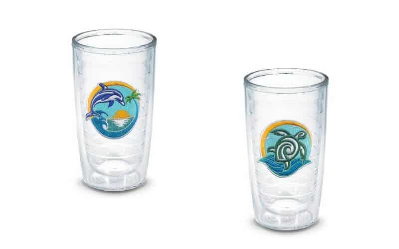 tervis reusable tumblers with recycled plastic emblems