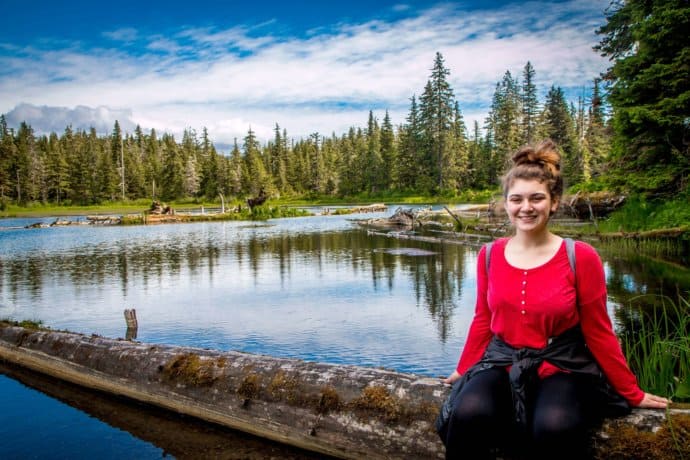 Allie Love at Lake Eva in Sitka, Alaska