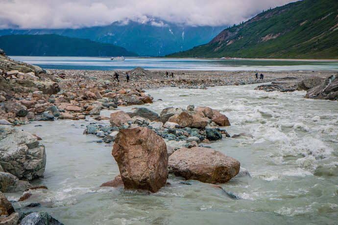 Hiking at Reid Glacier in Alaska's Inside Passage