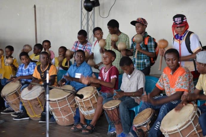 Garifuna performers at Festival Intercultural in Livingston, Guatemala
