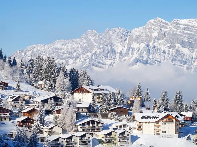 Best winter holiday destinations in Europe - Swiss Alps. Photo purchased by Cate Brubaker