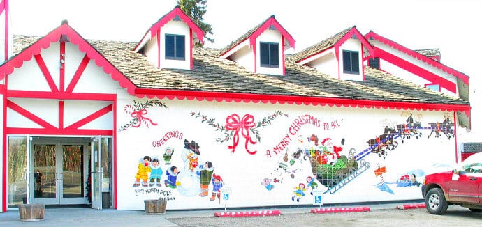 Christmas in North Pole Alaska - Santa Claus House - Best Places to Spend Christmas in the USA