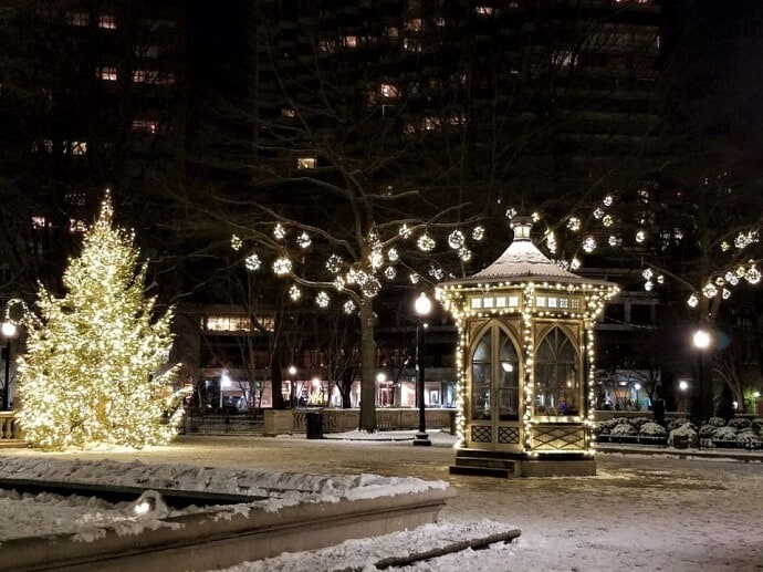 Christmas in Philadelphia's Rittenhouse Square - Best Places to Spend Christmas in the USA