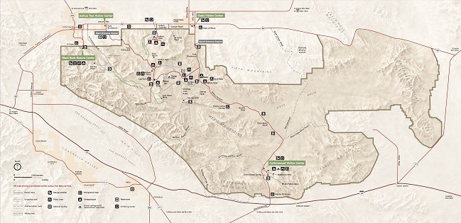 Joshua Tree Hiking Map