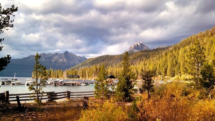 Redfish Lake in Sawtooth National Forest