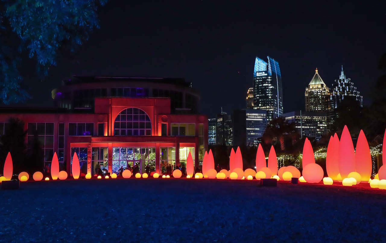 Atlanta Botanical Gardens Christmas Orchestral Orbs Orange