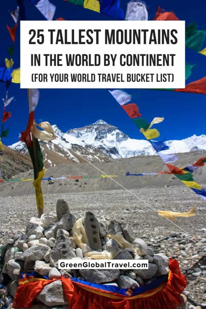 25 Tallest Mountains in the World By Continent