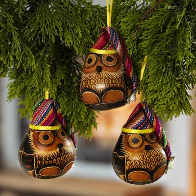 Novica Owl Ornaments - Christmas Lovers Gifts