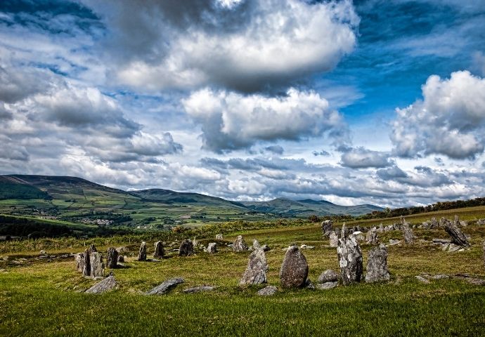 The ruins of a Viking Roundhouse