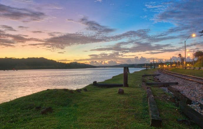 Sunset over Chargres River and Panama Canal - Panama places to visit