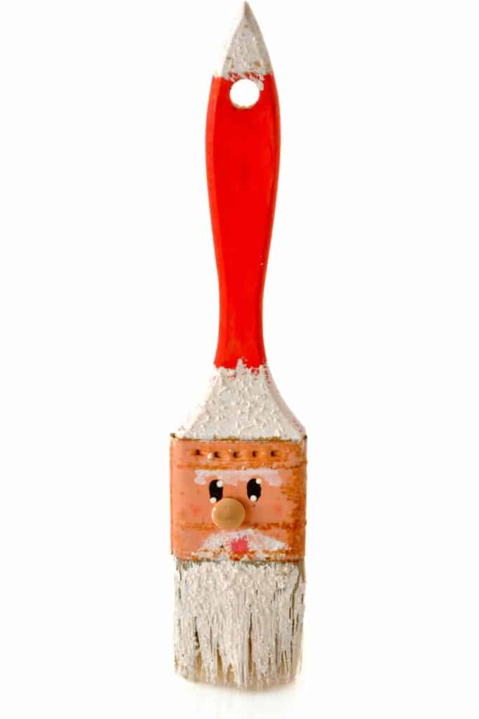 Recycled Paint Brush Santa