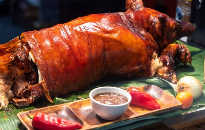 Filipino Christmas food - Lechon