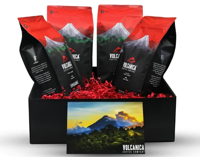 Coffee Samples 5 Pack Coffee Gift Set Las Americas. Gourmet Organic Medium Roast Whole Bean Coffee with Best Beans from Mexico, Guatemala, Peru