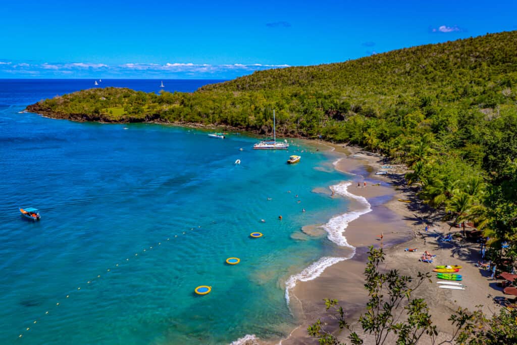 Beach at Ti Kaye Resort in St Lucia