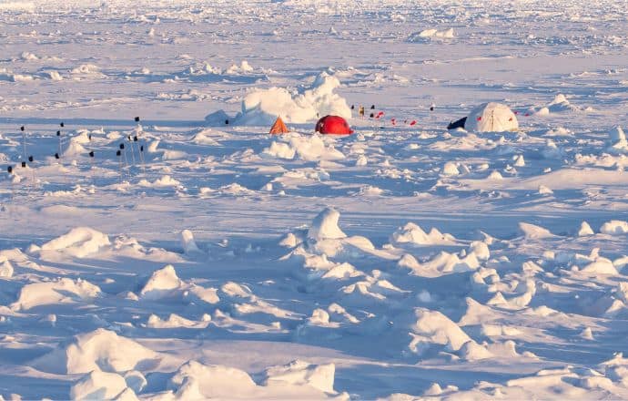 Camping in Antarctica