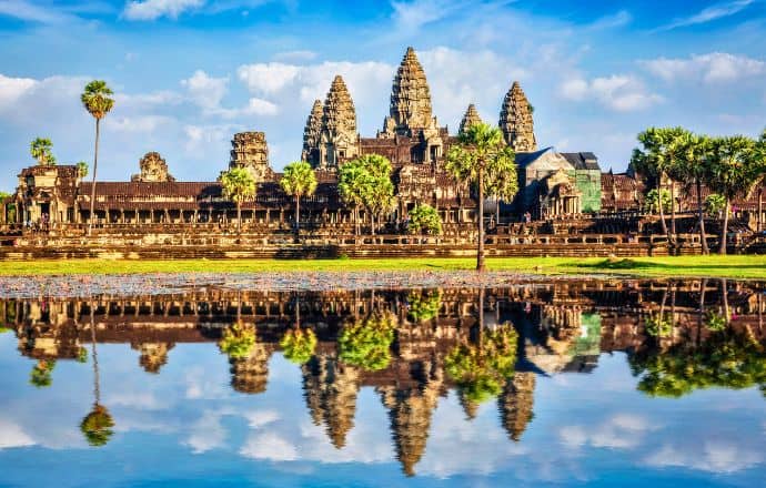 Angkor Wat Temple on the Mekong River, Cambodia