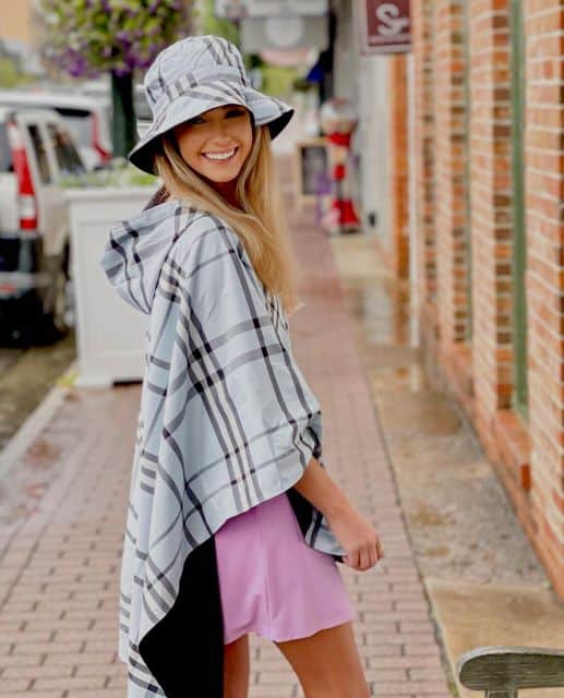 Womens Rain Poncho & Raincap