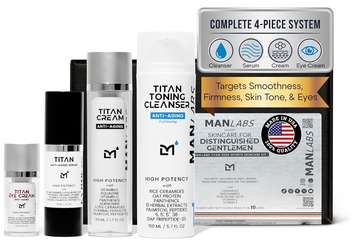 Man Labs Titan Sports Anti-Ageing Mens Skin Care Kit