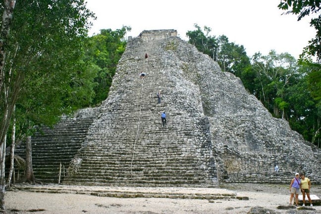 Nohoch Mul Pyramid in Coba, Mexico