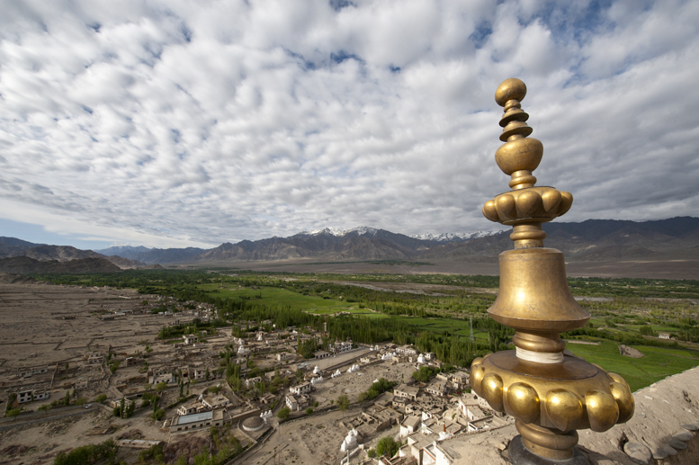 Thiksey view with stupa