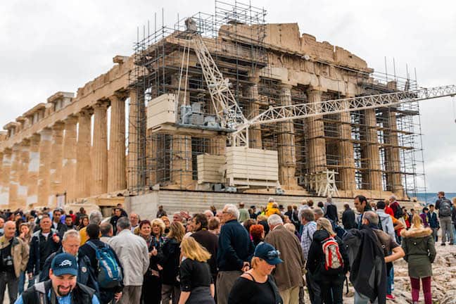 Restoration Construction on the Acropolis of Athens