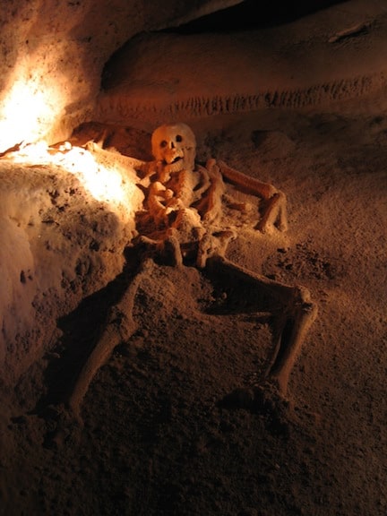 Underground Caves -ATM Cave or Actun Tunichil Muknal Cave in Belize