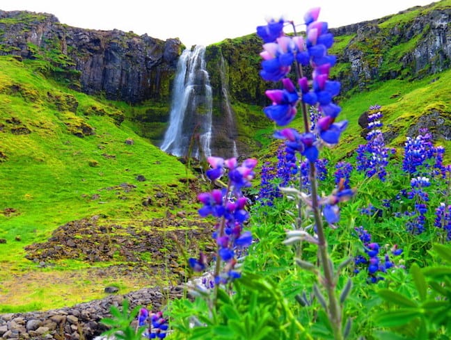 Bæjarfoss Waterfall iceland